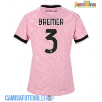 Camisa de time de futebol Juventus Gleison Bremer #3 Replicas 2º Equipamento Feminina 2026-27 Manga Curta